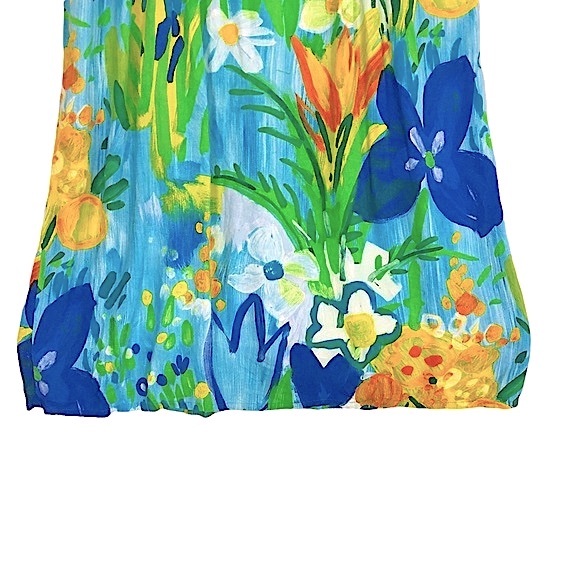 VINTAGE JANICE Jams World Floral “Wonderland” Art Print Midi Tank Sheath Dress - Picture 4 of 9